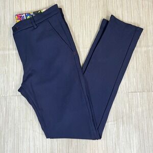 Au Noir Mens Beretta Navy Blue Slim Fit Ultra Stretch Pants Art No 1001 Size 33